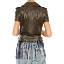 Leather Jacket Michael Kors dark brown